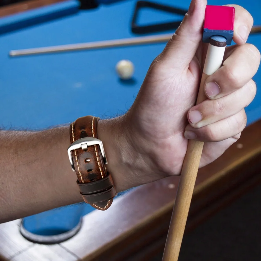 MAIKES Watch Accessories Oil Wax Leather Watch Strap 20mm 22mm 24mm Watch Band For Panerai Seiko Fossil Men Watchband