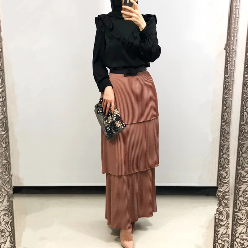 Кафтан абайя Турция мусульманская юбка для женщин Caftan Marocain исламские юбки Jilbab Femme