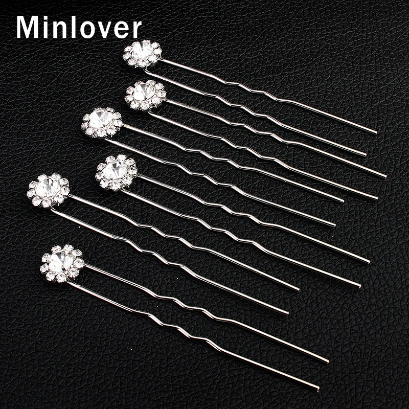 Minlover 12pcs/lot Small Daisy Handmade Bride Hair Combs for Women Girls Crystal Hairpins Jewelry Wedding Accessories TS072 | Украшения и