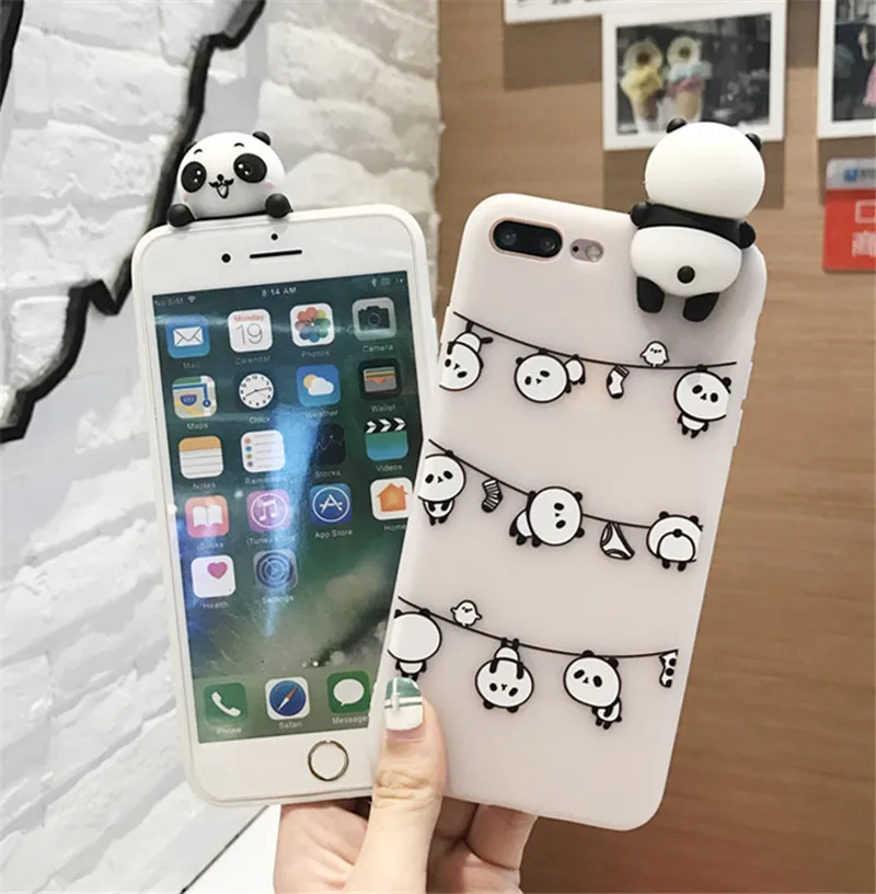 XINGYUANKE 3D Cute Animal Panda Phone Case For VIVO Y55 Lovely Cartoon Cover Y71 Soft Silicone Slim Coque |