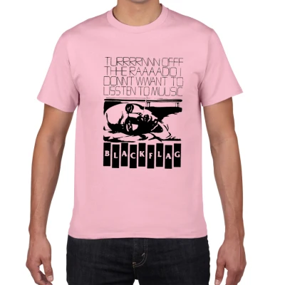 B536 pink Черный флаг рок-группа летняя футболка хип-хоп Мужская футболка хлопок короткий рукав круглый вырез Футболка новая уличная одежда мужская одежда pok - Цвет: B536 pink