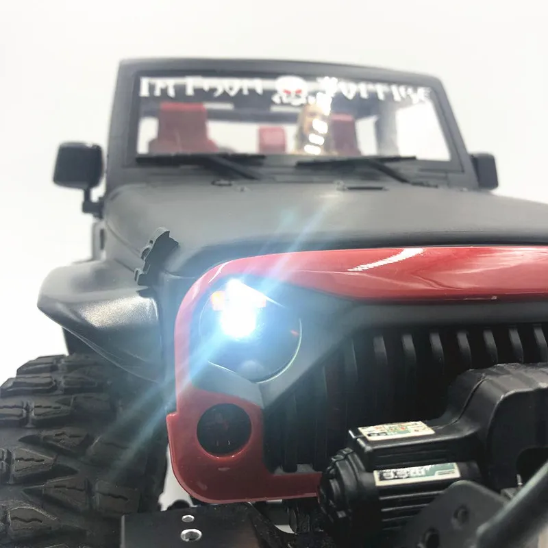 6 в радиоуправляемая Автомобильная фара 17 мм Светодиодные фары для 1/10 RC jeep Wrangle Body