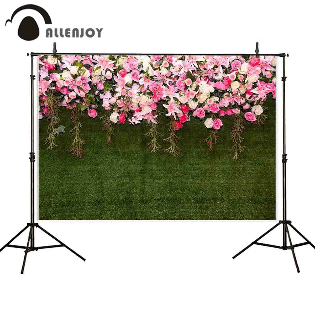 Студийный фон для фотосъемки Allenjoy с изображением цветов и травы на свадьбу |