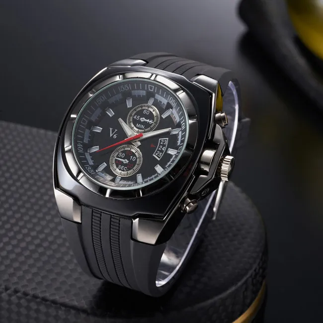 2014 Новые Мужские Спортивные Часы Военный кварцевый Круглый Циферблат Модный