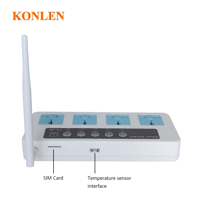 Remote GSM Socket Outlet Switch Relay 4 Ways Power Sockets Controller via SMS Call Timing Smart Home Control | Безопасность и