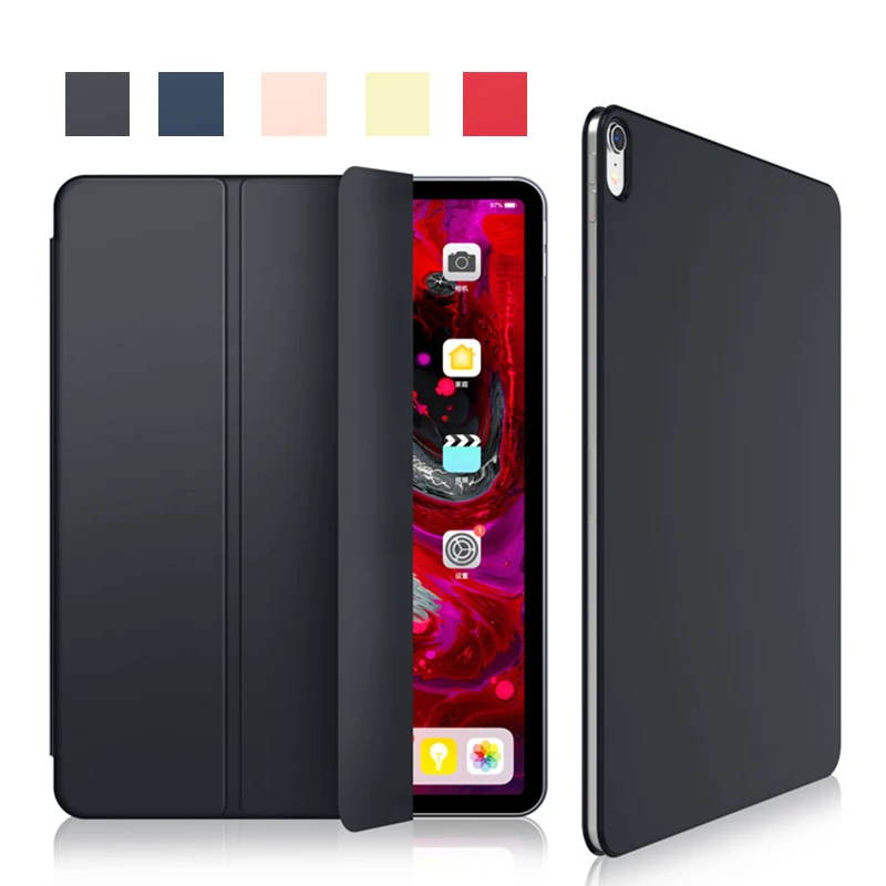 Умный чехол-книжка для iPad Pro 11, тонкий официальный 1:1, Магнитный чехол с задней крышкой, чехол для нового iPad Pro 11, черный чехол