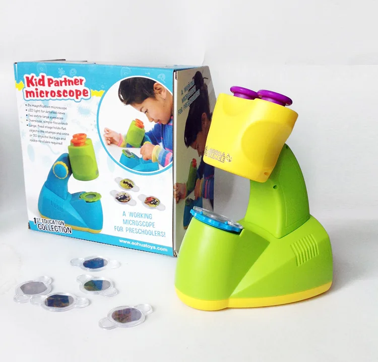 Science kits for kids microscope Beginner Microscope Kit LED Kids Toy Educational Birthday Gift | Инструменты
