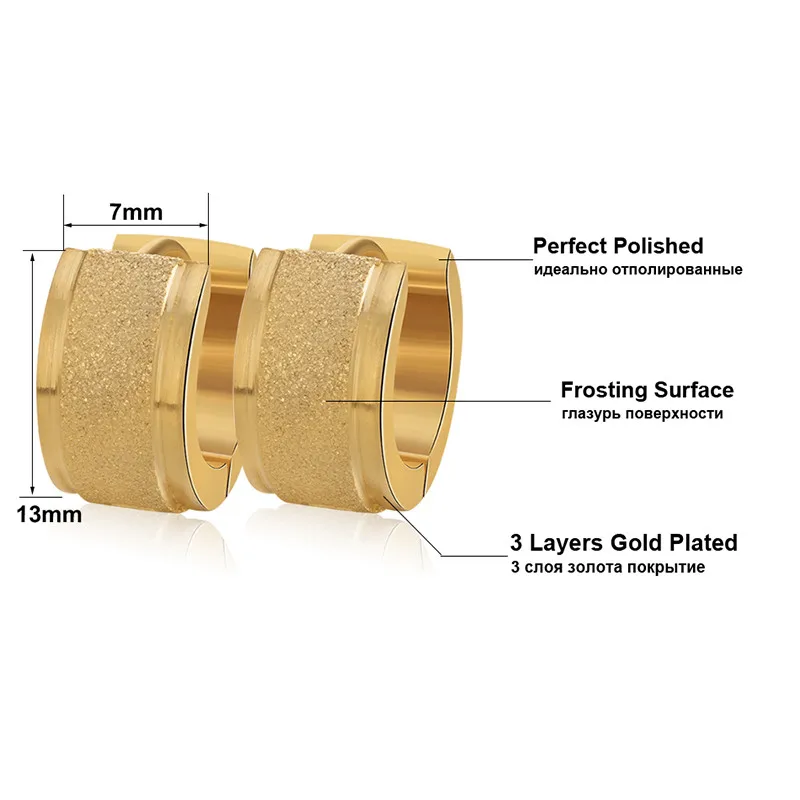 ZORCVENS Gold-Color Stainless Steel Hoop Earrings for Women 2022 New Fashion Party Jewelry Lead &amp Nickel Free Brincos | Украшения и