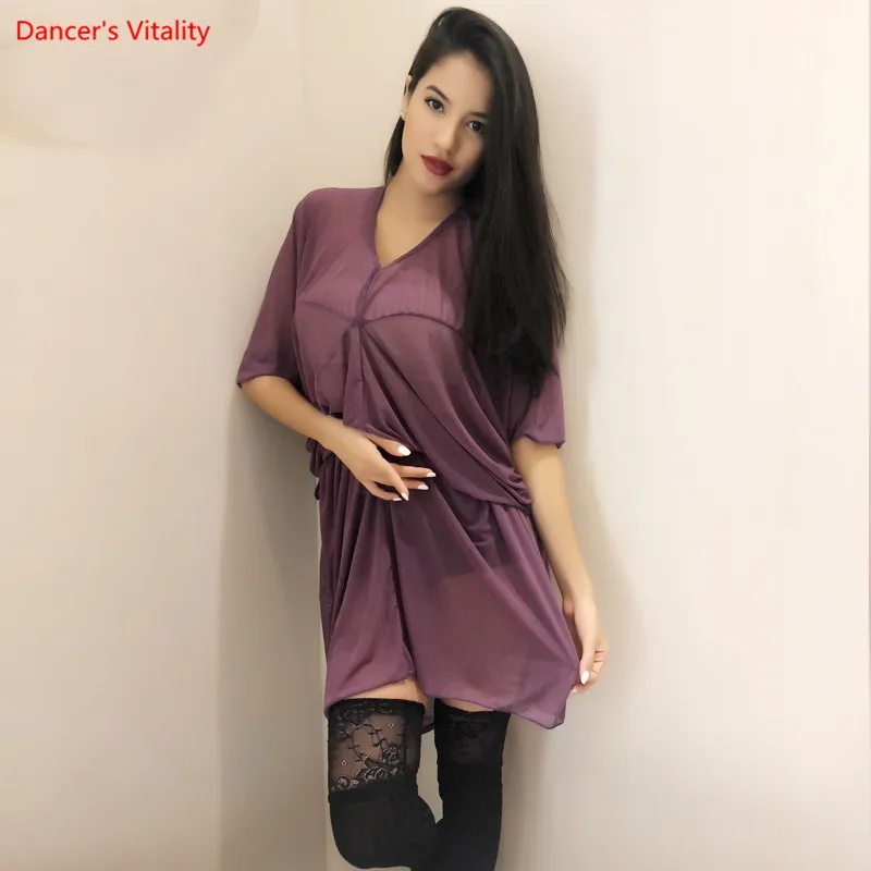 2018 new Autumn And Winter Woman Belly Dance Clothing Uniforms High Quality Robe Water yarn | Тематическая одежда и