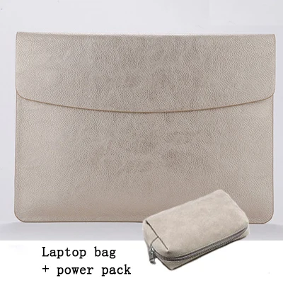 gold sets Сумка из искусственной кожи для ноутбука Macbook Air retina 11 12 13 15 чехол для ноутбука Xiaomi 13,3 15,6 Surface Pro 4 5 Чехол - Цвет: gold sets