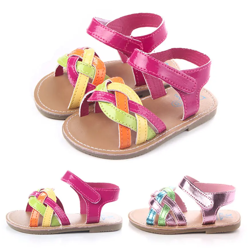 Модные летние повседневные пляжные сандалии для девочек 2018 г. Нескользящая обувь