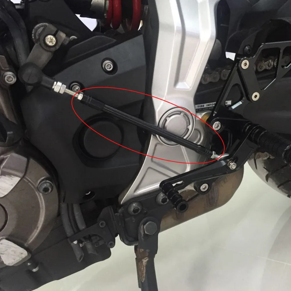 CNC подножки для ног для мотоцикла Rearset, рычаг переключения передач, тяга, тяга, правая левая резьба, 150 мм, 160 мм, 165 мм, 170 мм, 180 мм, 190 мм
