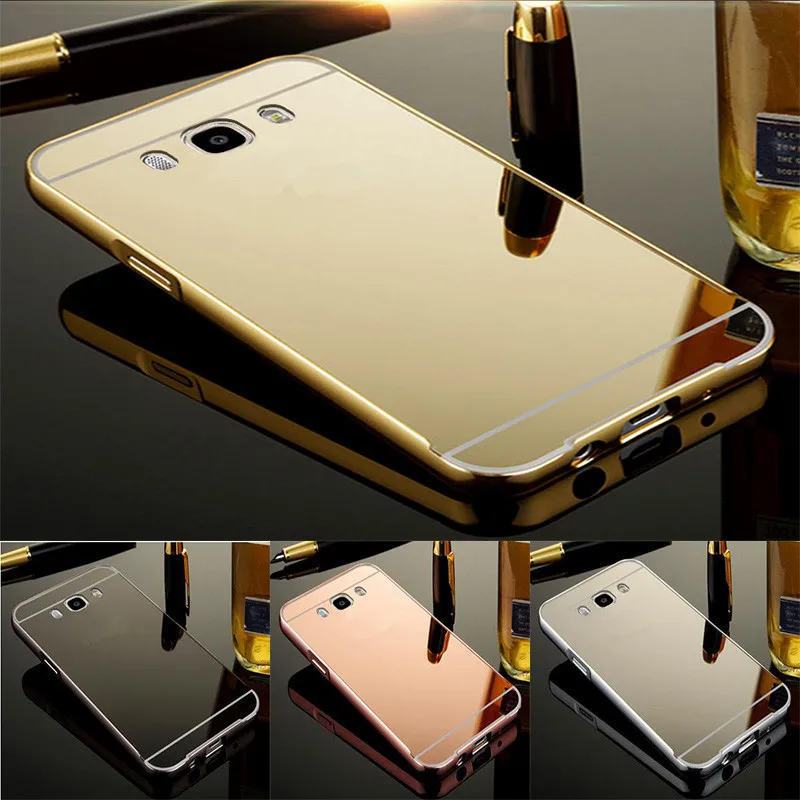 Роскошные зеркальные чехлы цвета розового золота для Samsung J5 2016 алюминиевый