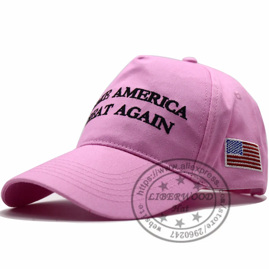 LIBERWOOD, Красная Шапка Дональда Трампа, новая хлопковая бейсболка с большой вышивкой американского флага MAGA - Цвет: 16