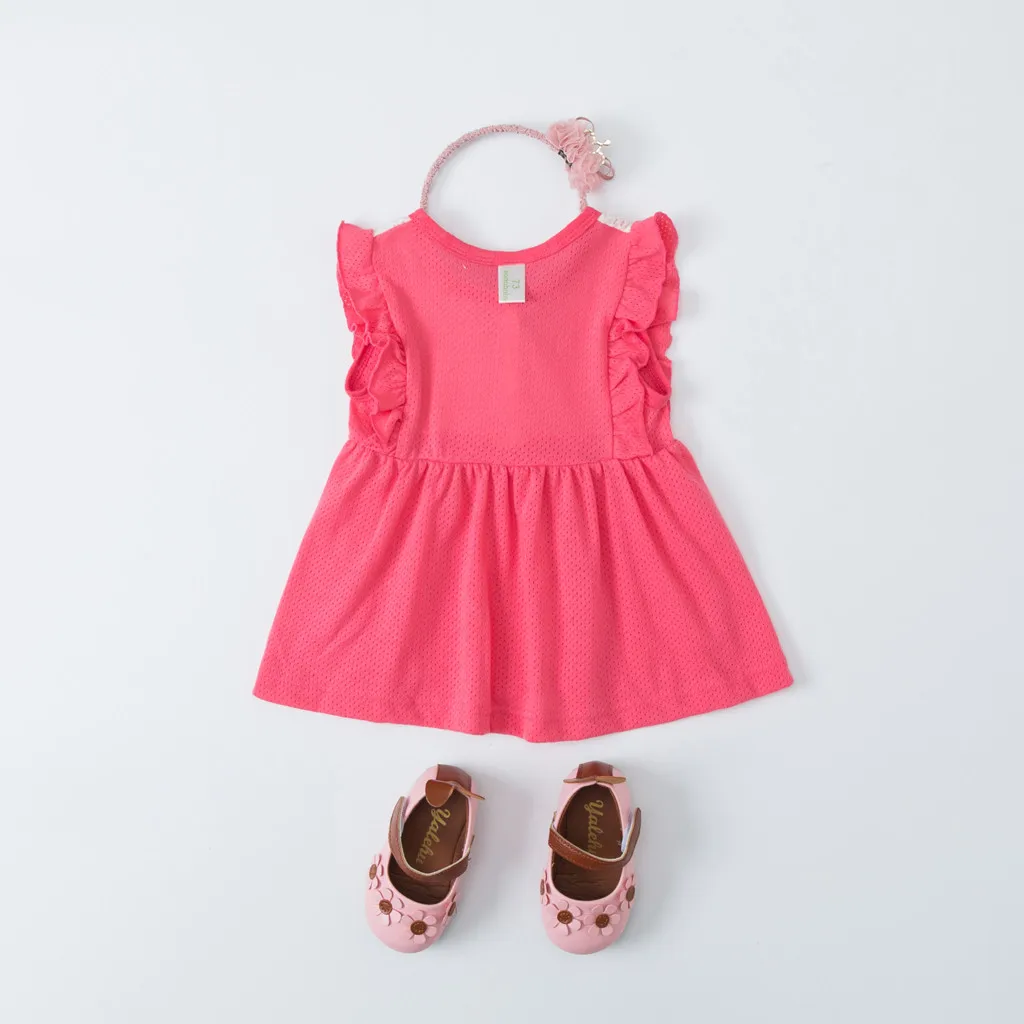 Baby Kids Girls Toddler Ruched Patchwork Tulle Lace Party Princess Dresses girls clothes Vintage Infant Newborn Dress #EW | Детская