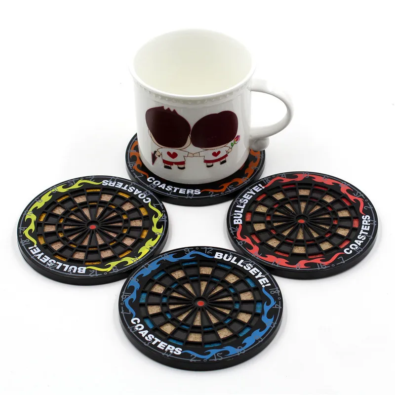 

4pcs/Set Creative dart Drink Coasters Table Cup Mat Home Decor Coffee Drink Cup Placemat Tableware Gadgets 301-0219