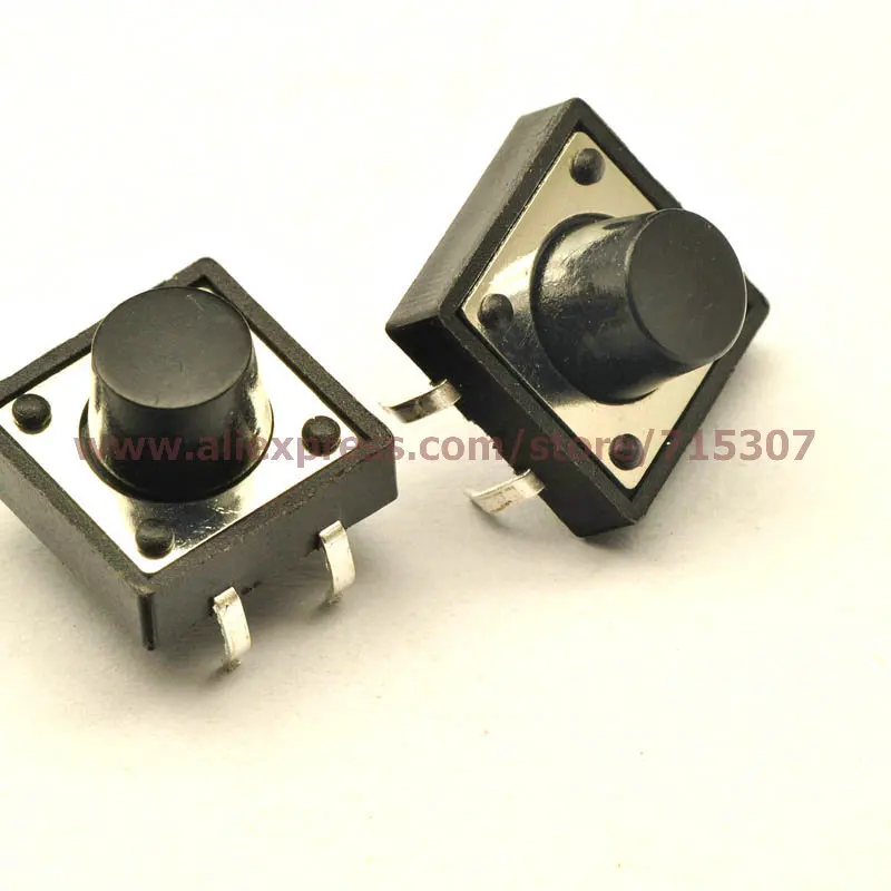 PHISCALE 20 шт. 12*12*8/12x12x8 мм сенсорный кнопочный переключатель импорт shrapnel Vertical