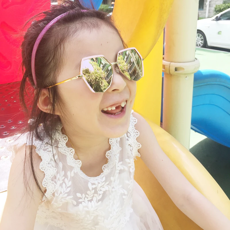 Детские солнцезащитные очки gitrls &amp boys модные в металлической оправе с