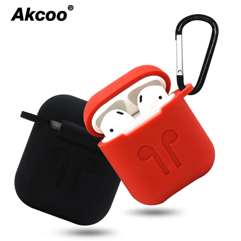 Мягкий силиконовый чехол Akcoo для Apple Airpods зарядки защитный Air pods противоударный |