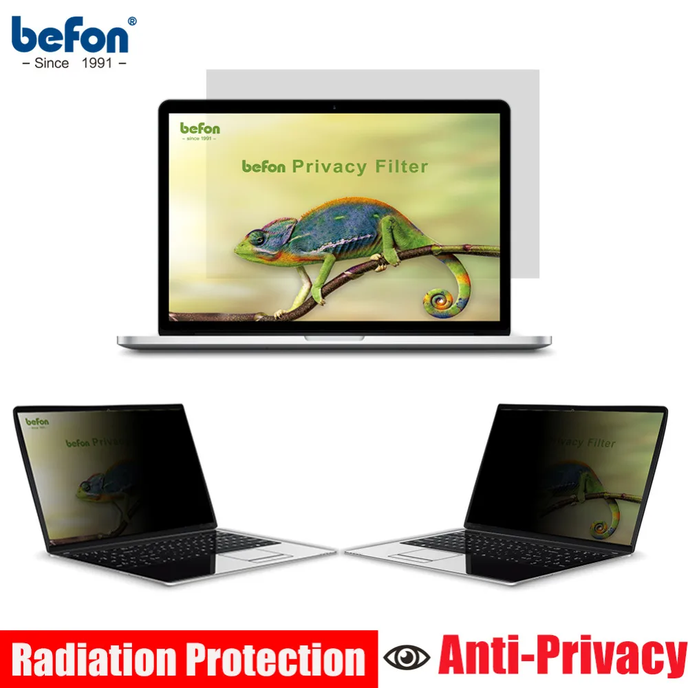 befon 14 Inch Privacy Filter Screen Protective film for Widescreen 16:9 Laptop Notebook Screen Protector 310mm * 174mm