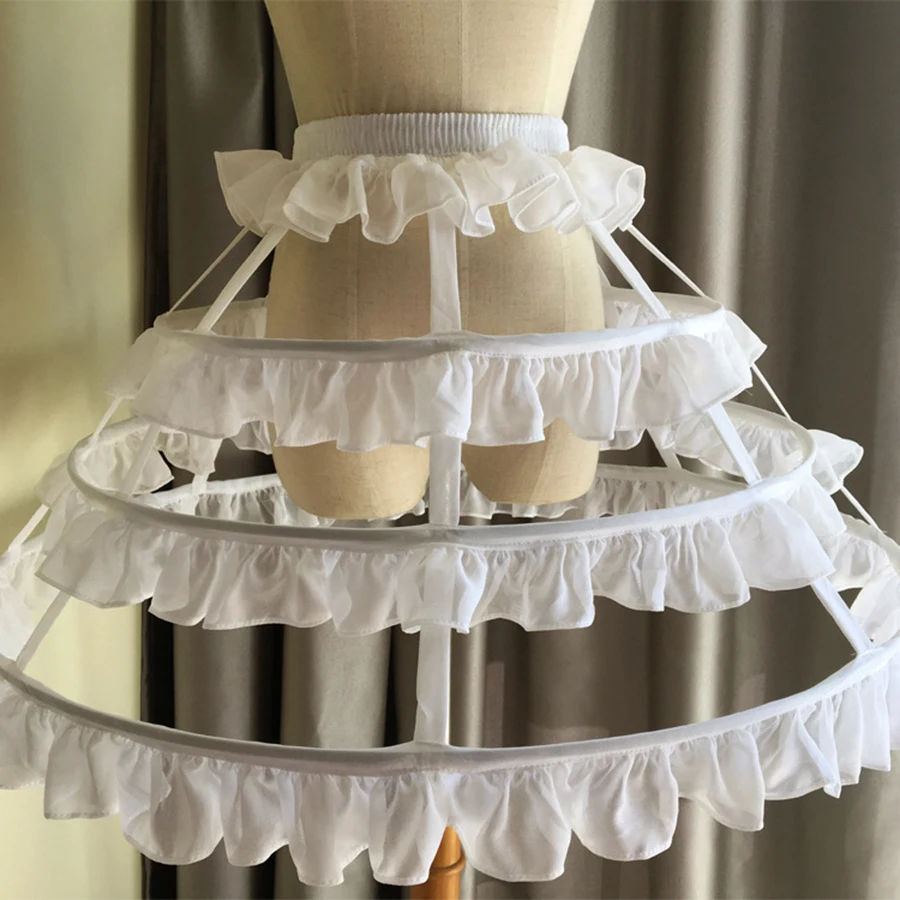 Короткая уникальная Нижняя юбка JIERUIZE в стиле &quotЛолита&quot бальное платье для