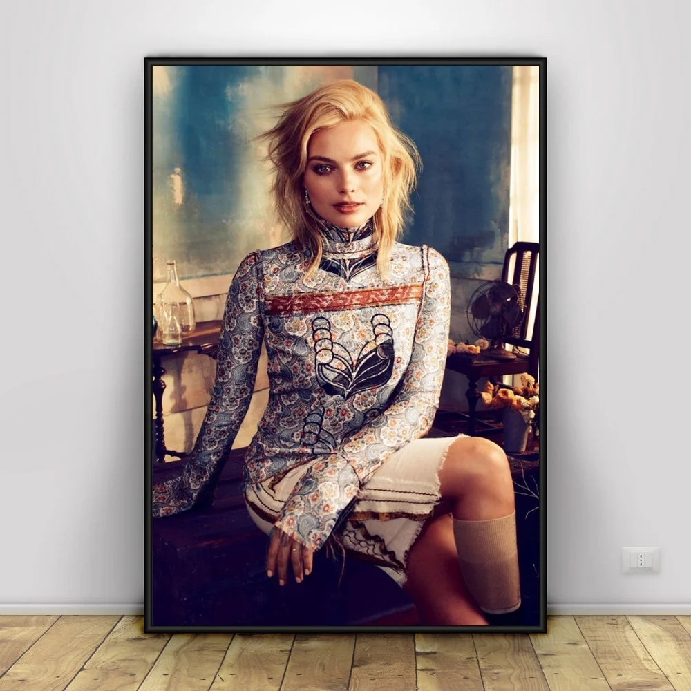 Margot Robbie Art Шелковый плакат домашний декор 12x18 24x36 дюймов | Дом и сад