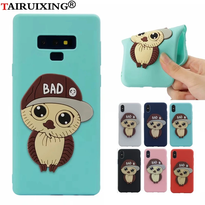 3D чехол с рисунком совы для iPhone XS Max XR 8 7 6 6s Plus Xiaomi Redmi A2 Lite S2 4X 4A Note 5A милый мягкий