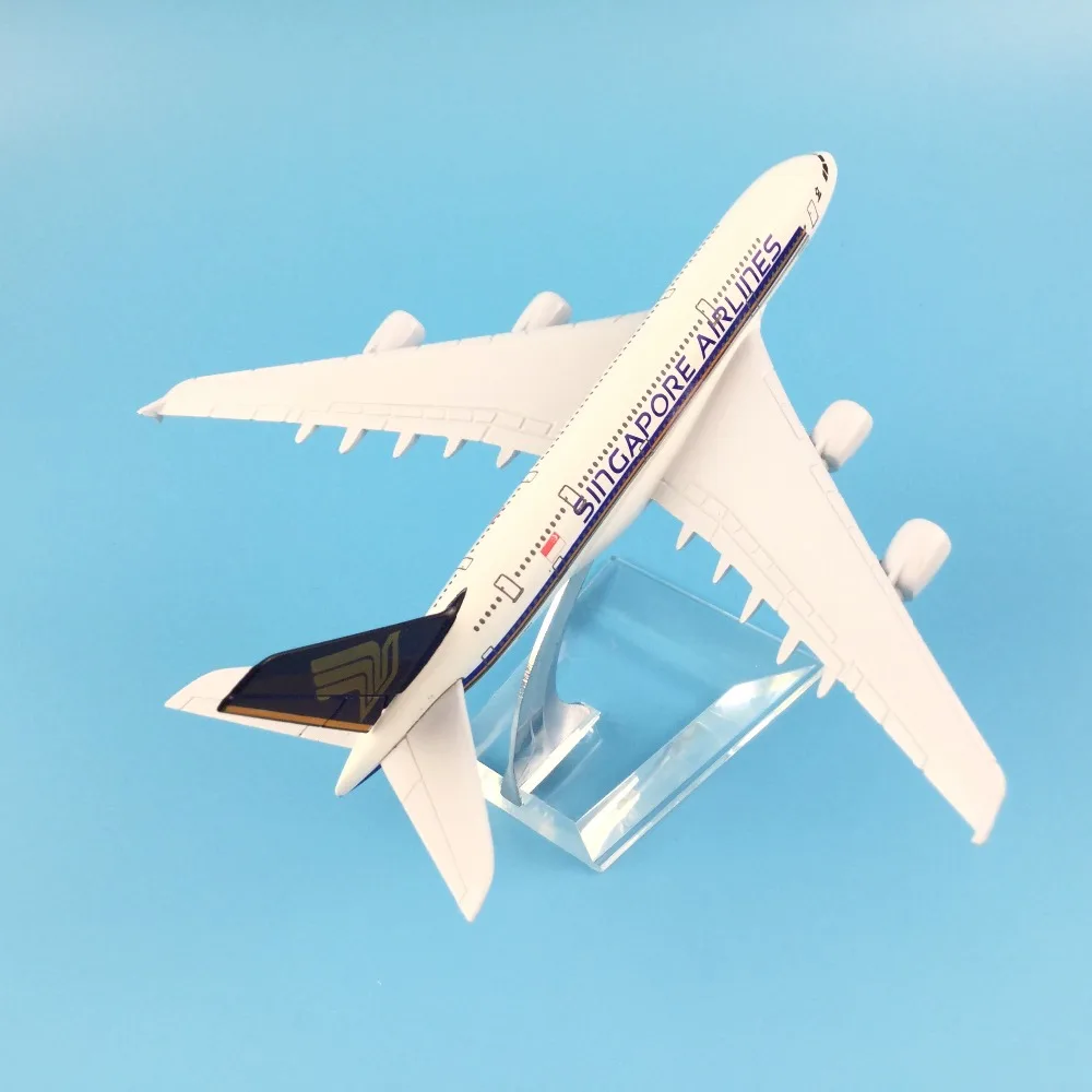 16CM Model Plane SINGAPORE AIRLINES Airplane model Aeroplane Diecast Alloy Airbus A380 Toy for Children Collections |