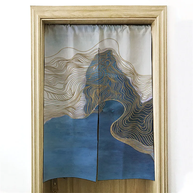 Японский стиль занавеска пейзаж кухня ресторан Декор половина занавески окно