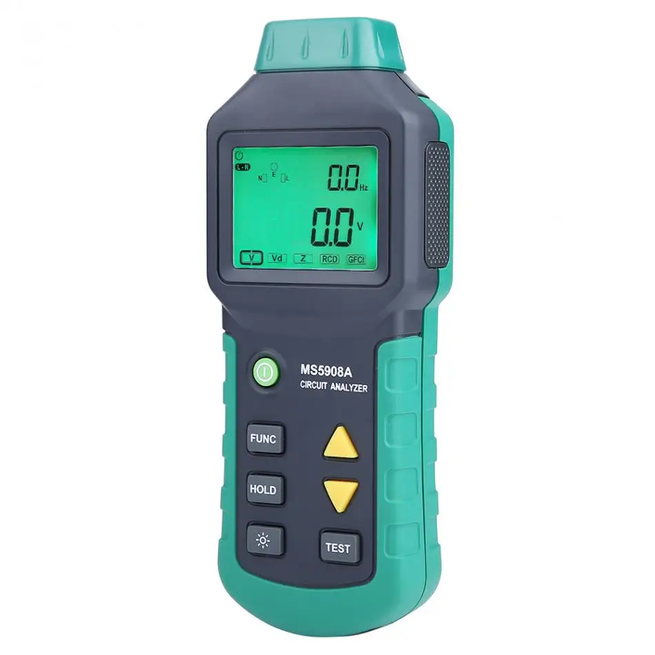 AC100-240V MASTECH MS5908A/MS5908C ЖК-анализатор цепи с напряжением GFCI RCD тестер инструменты
