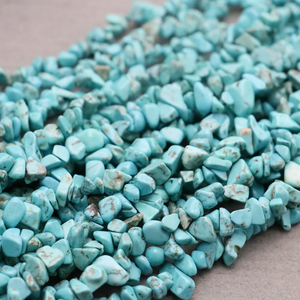 Натуральные камни нестандартный синий камень сломанные бусы свободный браслет