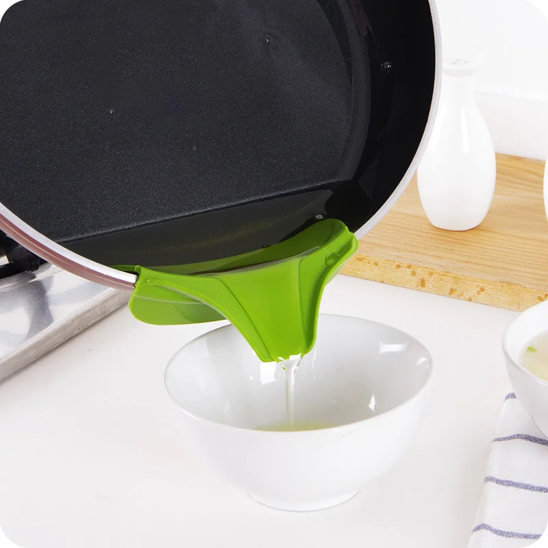 GESEW Silicone Liquid Funnel For Pots and Pans Tools Kitchen Gadgets To Prevent Spills Deflector Accessories | Дом и сад