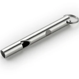 Спасательный мини-свисток из нержавеющей стали с одной трубкой для наружной безопасности, портативный трещинный свисток с высоким децибелем