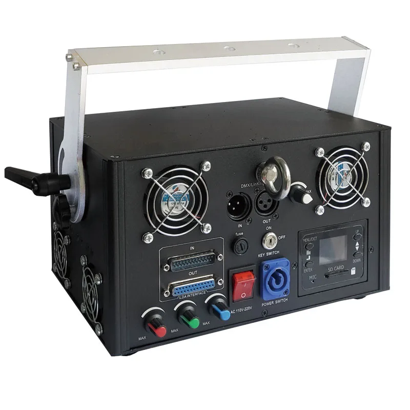 Новая высокая мощность 3 Вт rgb dmx ILDA sd карта Lazer шоу свет/Музыка Мода лазерное