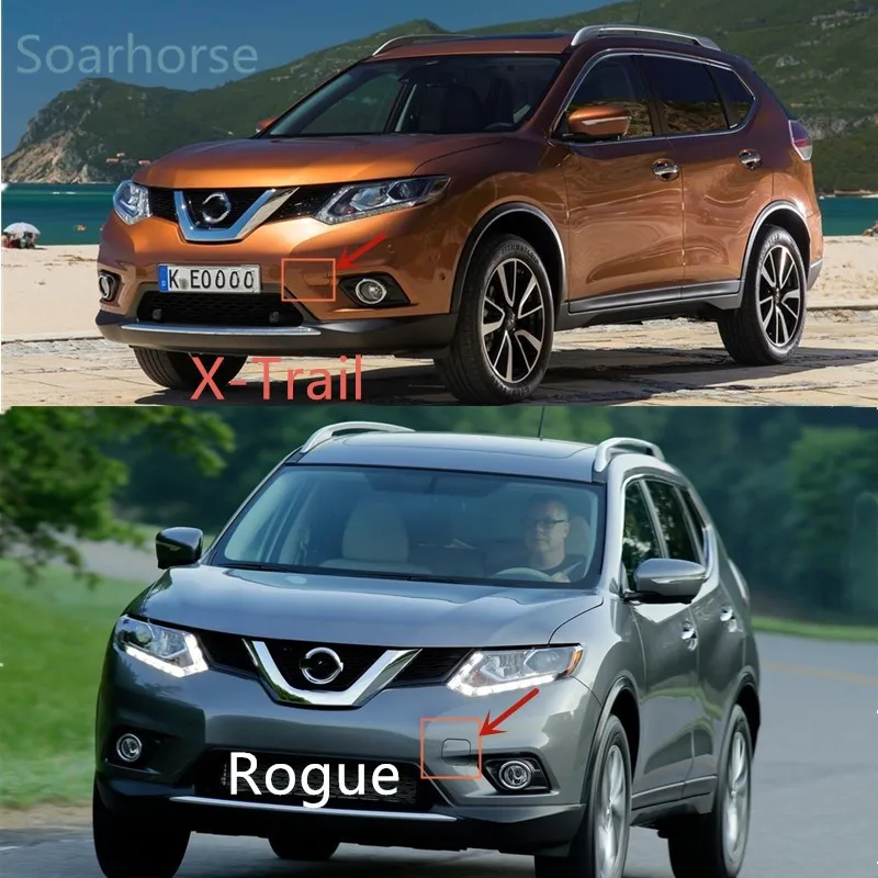 Накладка на передний бампер для Nissan X Trail Rogue T32 2014 2017|Буксировка и подача| |