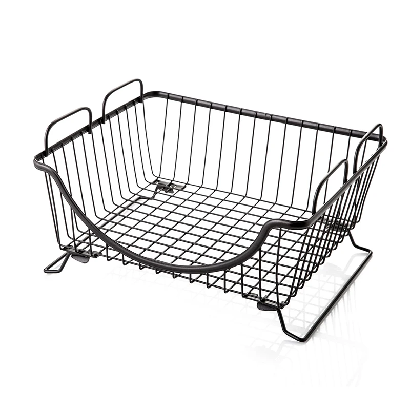

1PCS Metal Storage Basket Kitchen Supplies Floor Storage Basket Placed Dish Vegetable Drain Bowl Shelf Organization-TF