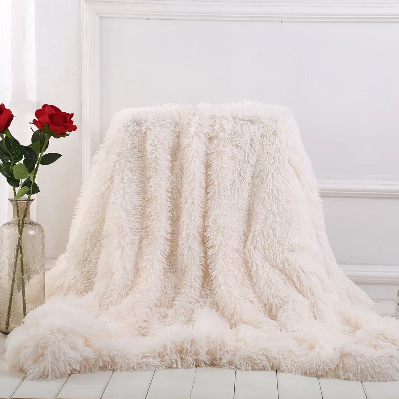 Sofa/Air/Bedding Throw Blankets Mantas White Black Pink Grey Fleece Fluffy Plush Bedspread Couverture Polaire Plaids 13 colors