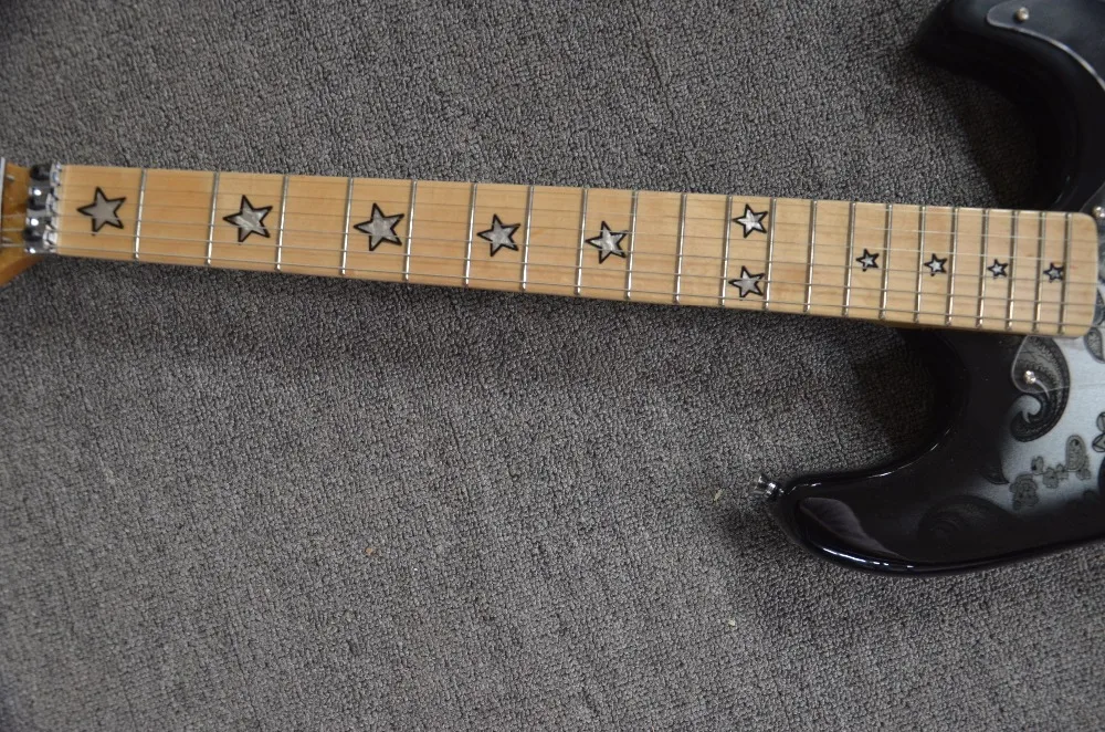 St гитары черный цветок средства ухода за кожей Топ дизайн акрил накладку Floyd rose