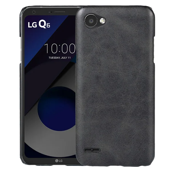 BLACK Высококачественный чехол для LG Q6 чехол для LG Q6 PLUS Q6A Alpha M700 X600 X600K винтажный деловой чехол Обложка на заднюю панель из искусственной кожи - Цвет: BLACK