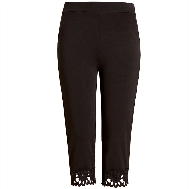 Летние женские брюки для женщин среднего возраста узкие тонкие черные белые хаки