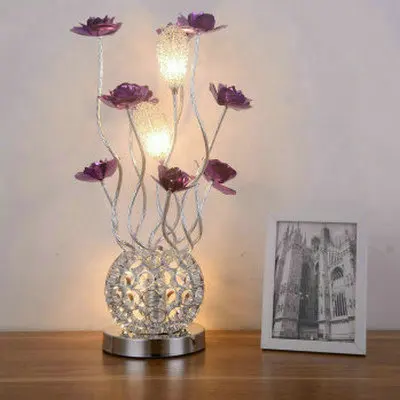 50cm purple Спальня прикроватные Творческий led Настольная лампа Алюминий Роза стол свет Свадебная вечеринка украшения светодиодные настольные лампы Красота салон настольная лампа прикроватная лампа настольная лампа светодиодная - Цвет абажура: 50cm purple
