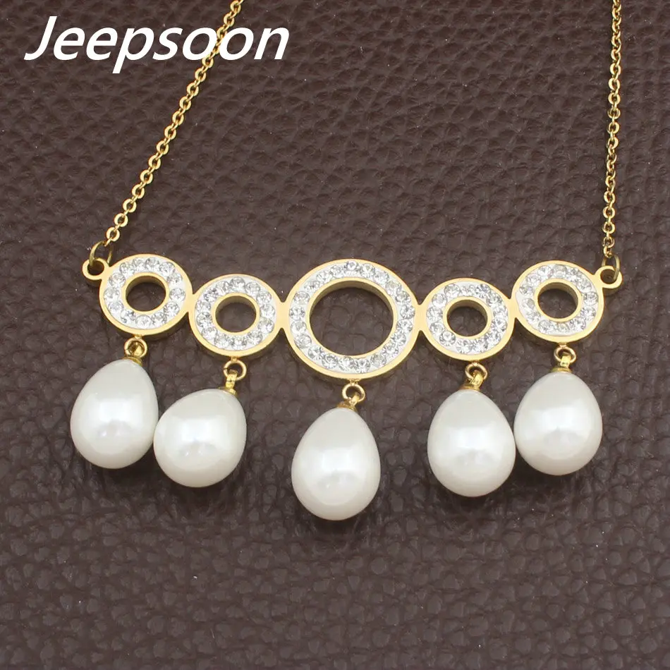 Новейшие Модные ювелирные изделия из нержавеющей стали золотого цвета круглые