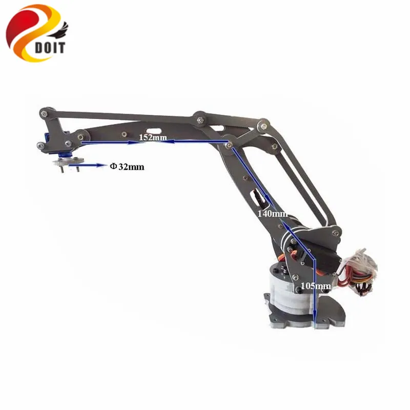 Официальный DOIT Роботизированная рука 4 оси штабелер Servos Контролируемая