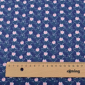1 piece Chainho, королевские синие цветы, саржевая хлопковая ткань с принтом, Лоскутная одежда, сделай сам шитье и стеганое одеяло для малышей и детей, 50x160 см - Цвет: 1 piece