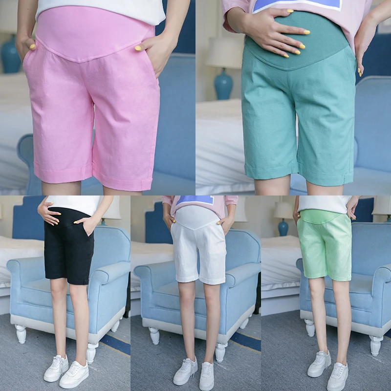 3XL 1/2 длины модная летняя одежда для будущих мам шорты с эластичным поясом