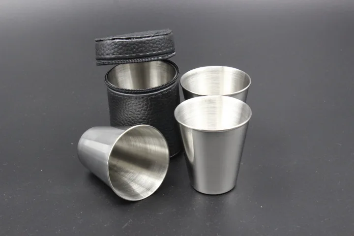 Полированные мини стаканы для напитков из нержавеющей стали 30 мл 4 шт./компл.|glasses