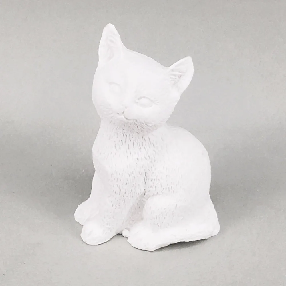 HOHOBLANC горячая Распродажа 3D силиконовая форма в виде кота DIY Свечи для