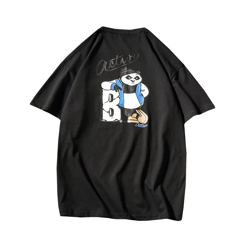 Футболки мужские с принтом панды в стиле хип-хоп лето 2019 г. футболки коротким