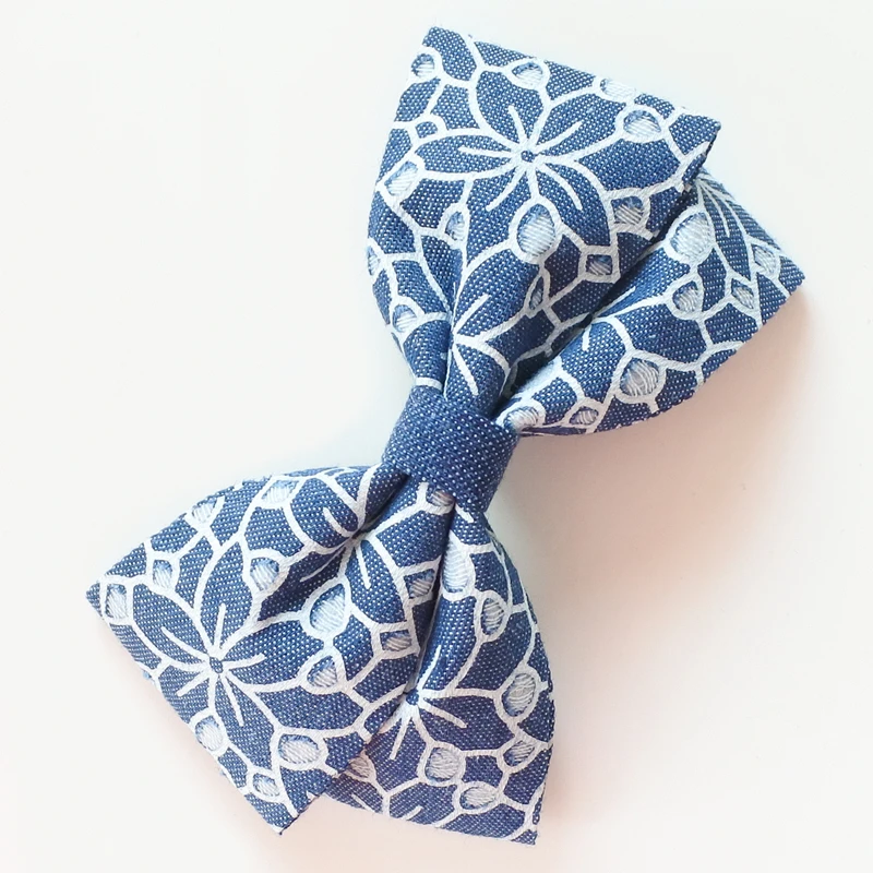 Деним Ткань цветок лук заколка модные рваные цветы Заколки для волос Обувь