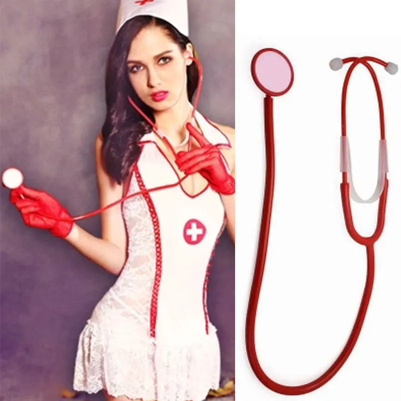 Реквизит на Хэллоуин, стетоскоп, игрушка, стетоскоп Nurse'S, реквизит, красивый Забавный реквизит Nurse'S, красный, день всех святых, шалость, сценические, вечерние